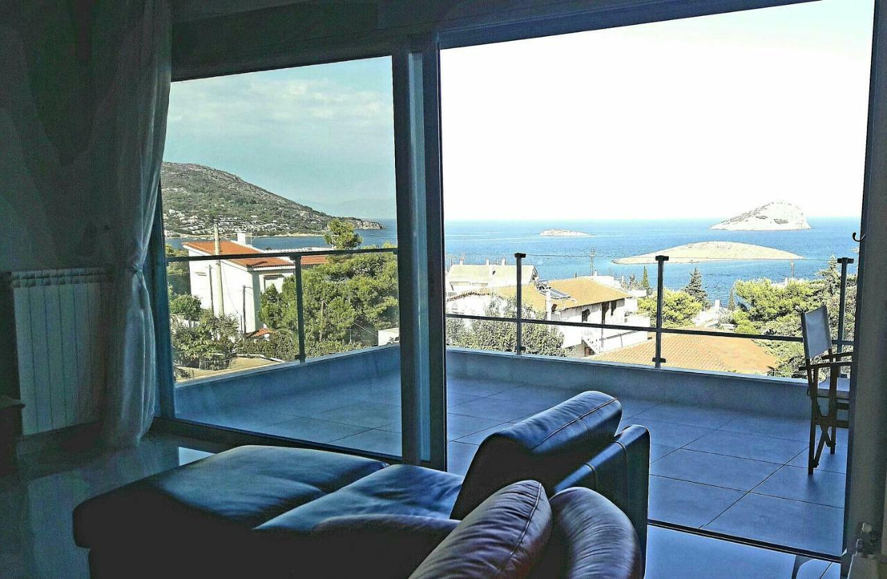 Seaview Pool Villa Near Beach And Athens Airport Porto Rafti Exterior photo